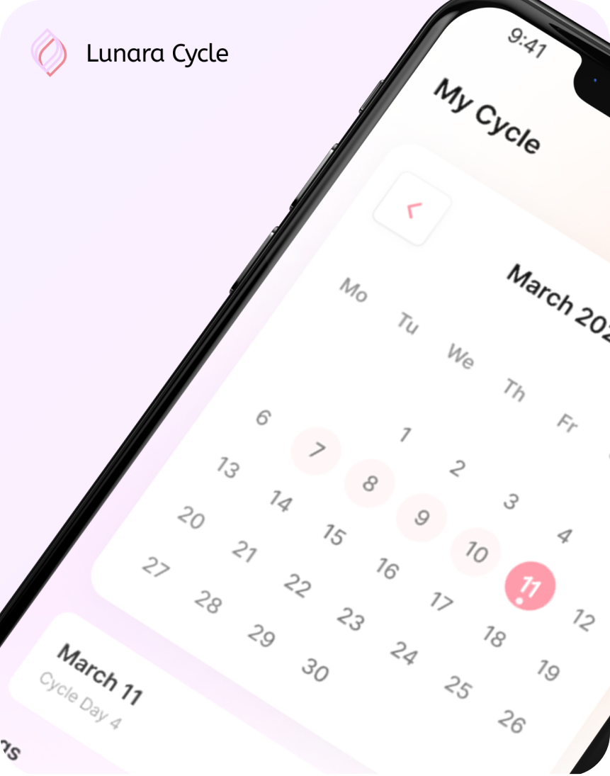 Lunara Cycle tracking app