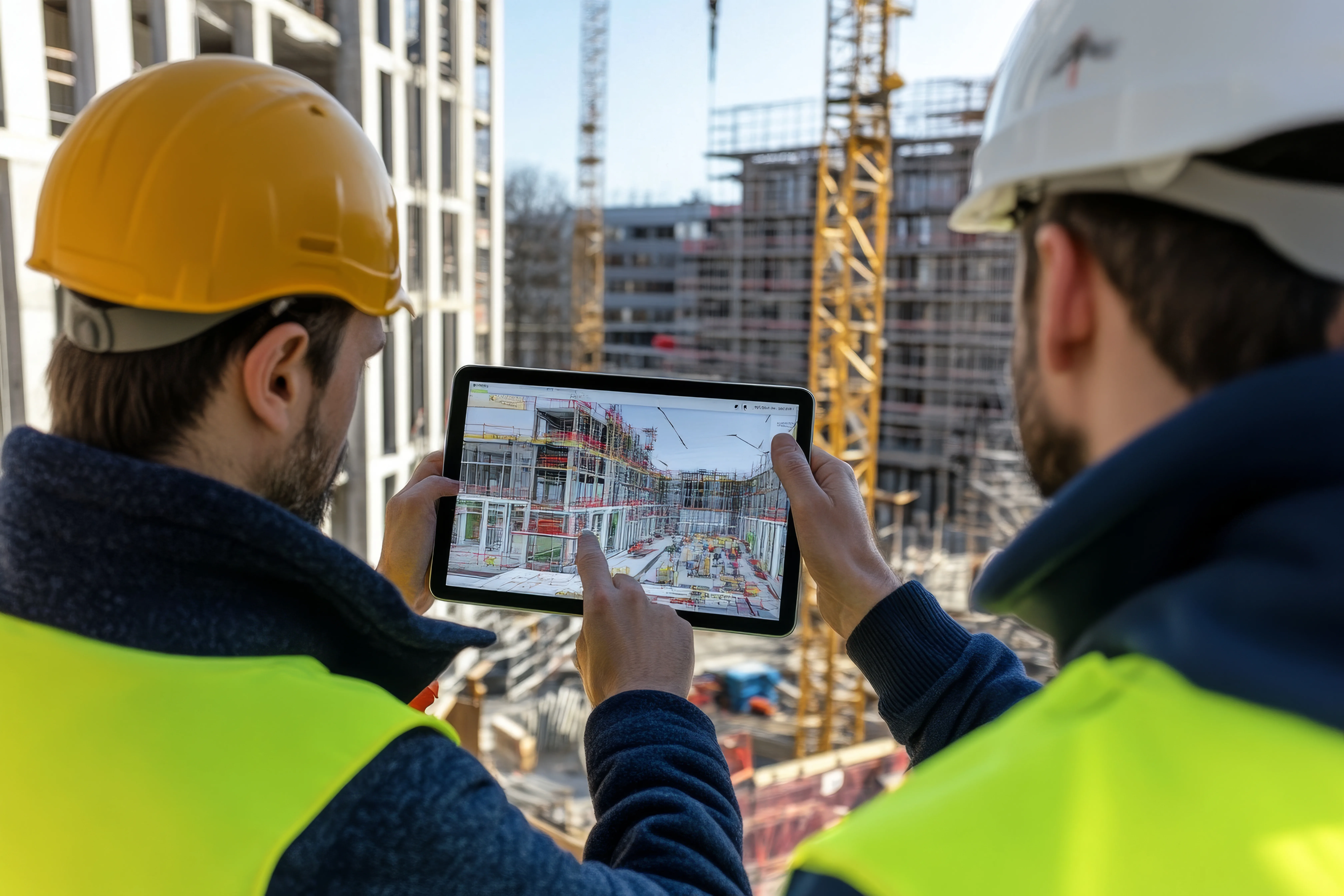 Digital construction site inspection with custom software